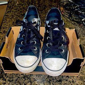 Converse sneaker black with grey like print .